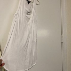 Plain white tank top